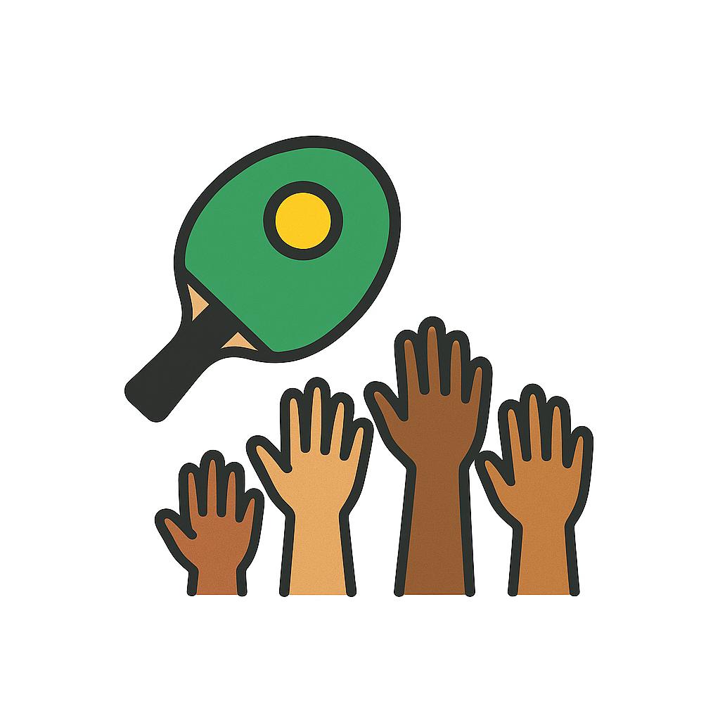 Professional table tennis equipment - representing the economic barriers to the sport