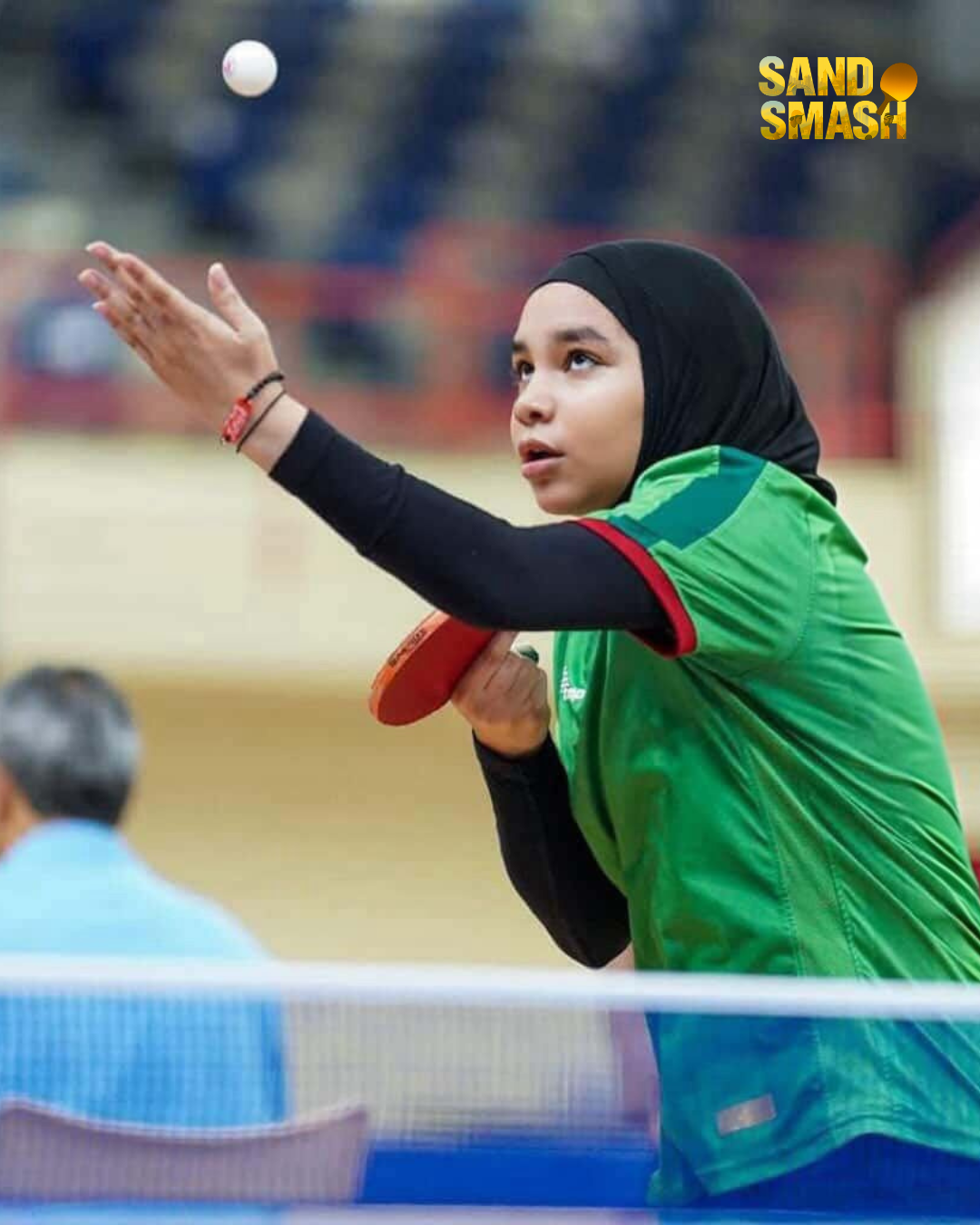 Jomana Kassab - Saudi Arabia's table tennis champion serving with determination