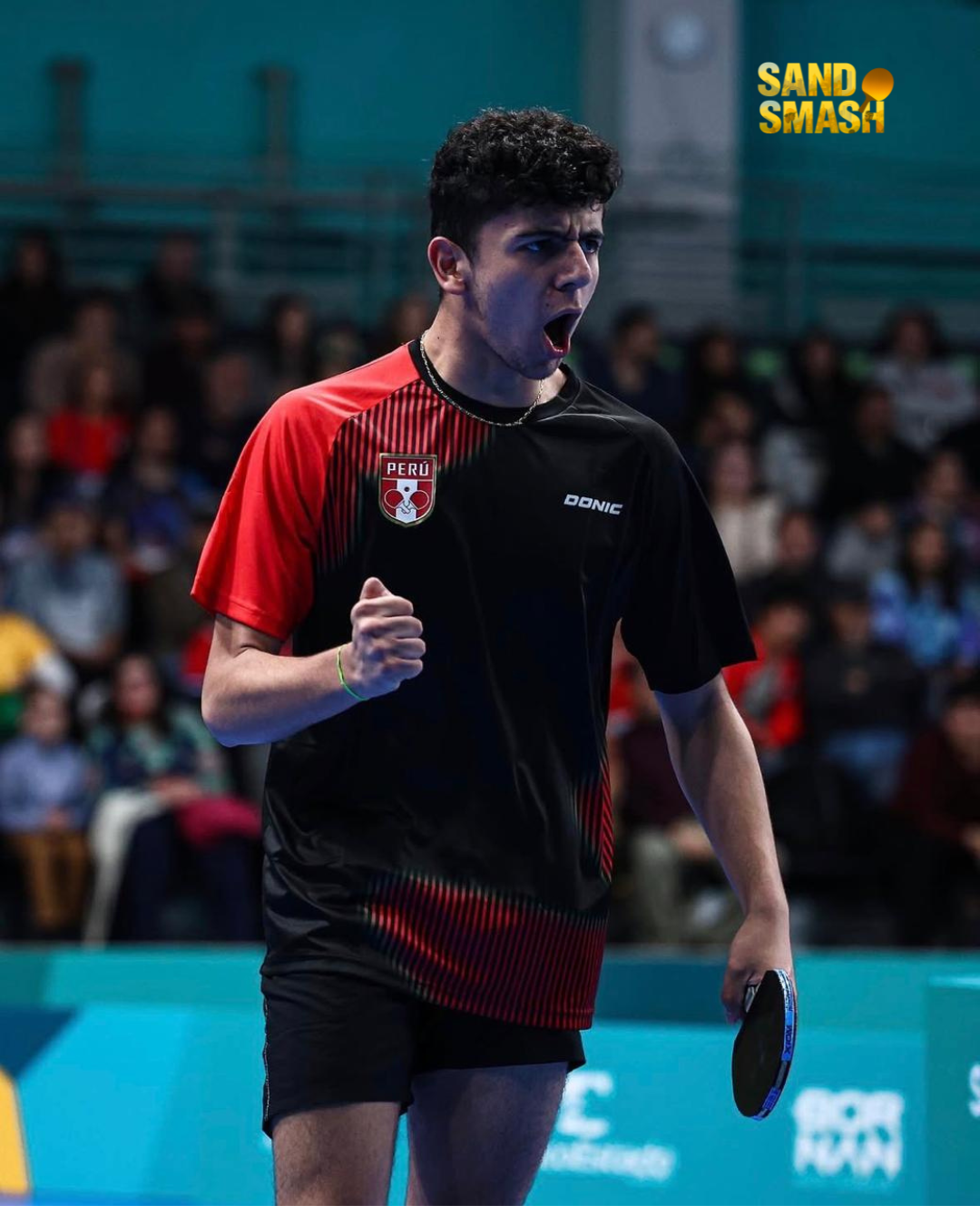 Nano Fernandez - Peru's table tennis champion celebrating victory